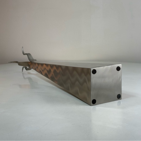 Brushed Stainless Steel Handmade Artist Post Modern Sculptural Vase Signed 2003 - Picture 8 of 11